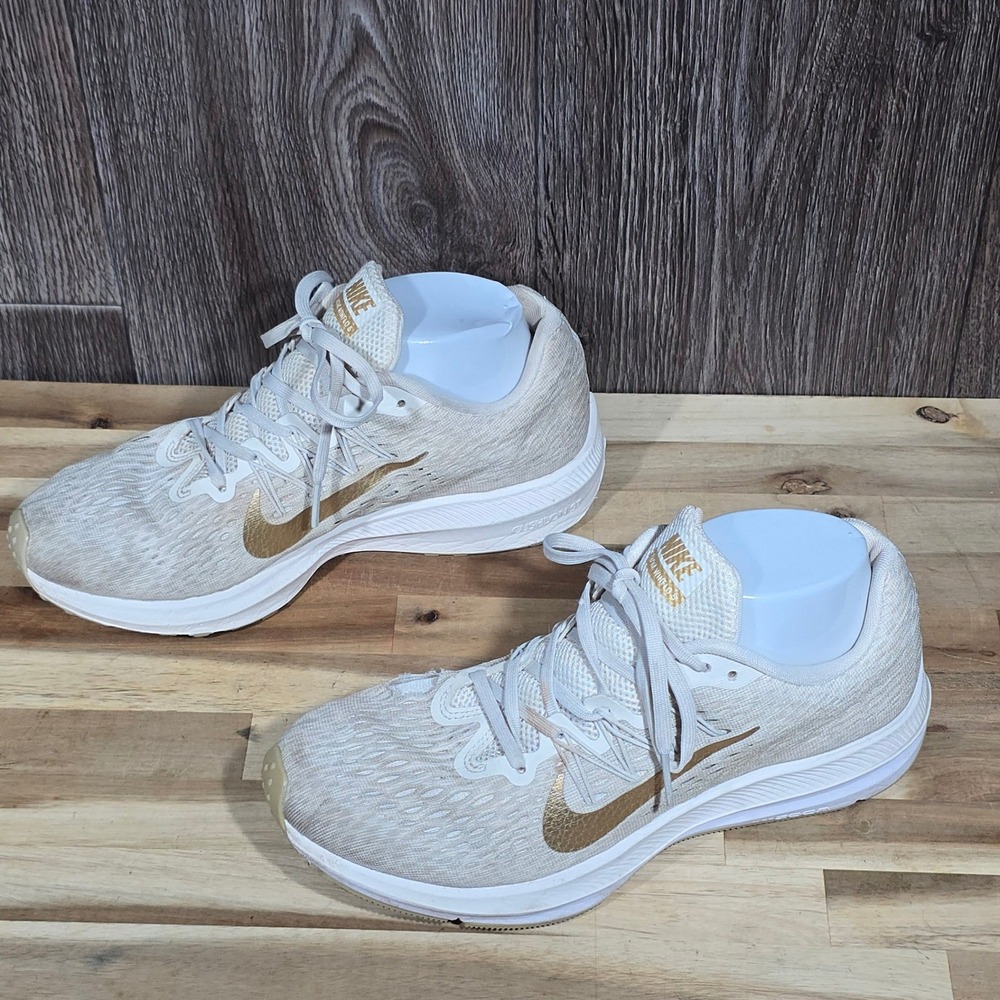 Nike Zoom Winflo 5 Running Shoes Phantom Gold String AA7414-008 Size 8.5 Women's